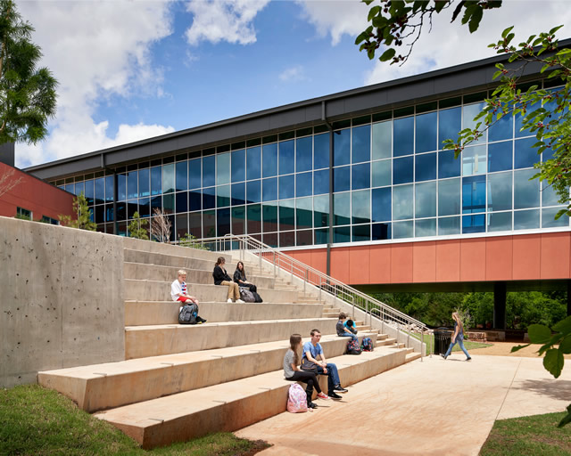 James L. Capps Middle School exterior gathering area