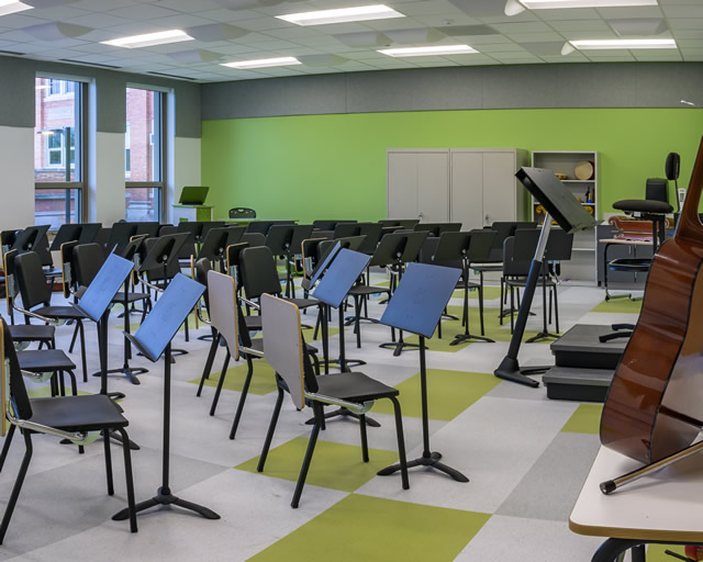 Thomas J. Waters Elementary School band room