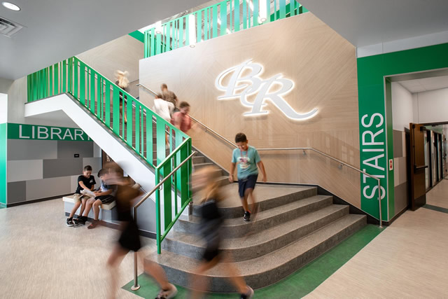 Blue Ridge Elementary School staircase