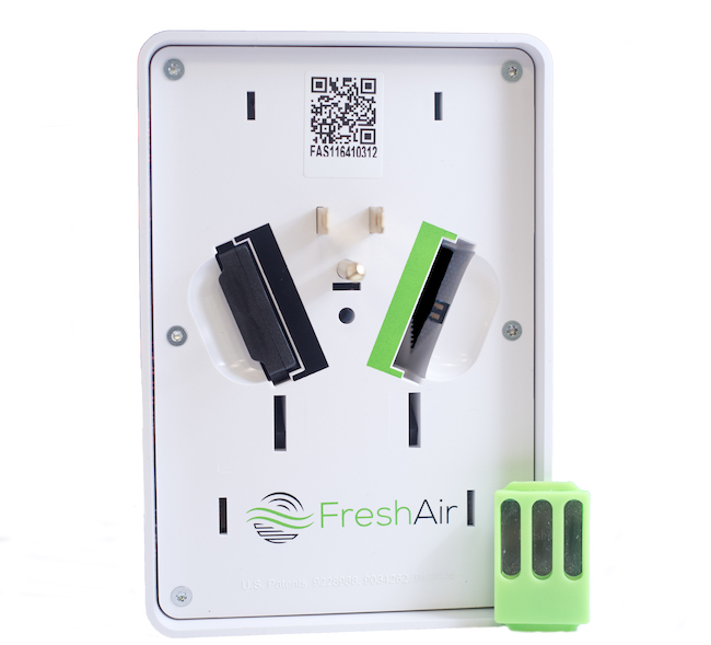 The FreshAir1 Smoking Detection System detects tobacco and marijuana smoking. 