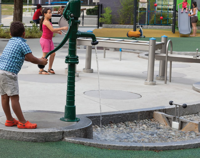 outdoor learning water play space