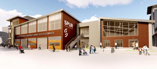 Concept for "Vida," the first of three buildings that will make up the Denver-based Spur campus as part of the Colorado State University System. From The Clark Enersen Partners