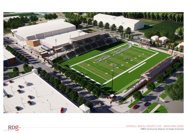 An illustration of the aerial view of the stadium. 