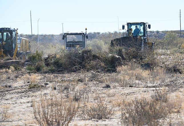New Mexico State University solar project construction